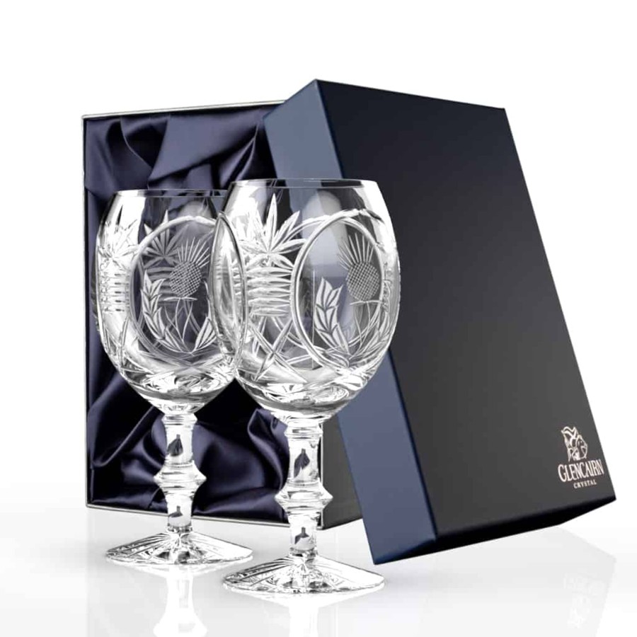 Glassware Glencairn Crystal | Bothwell Thistle Wine Gift Set Of 2