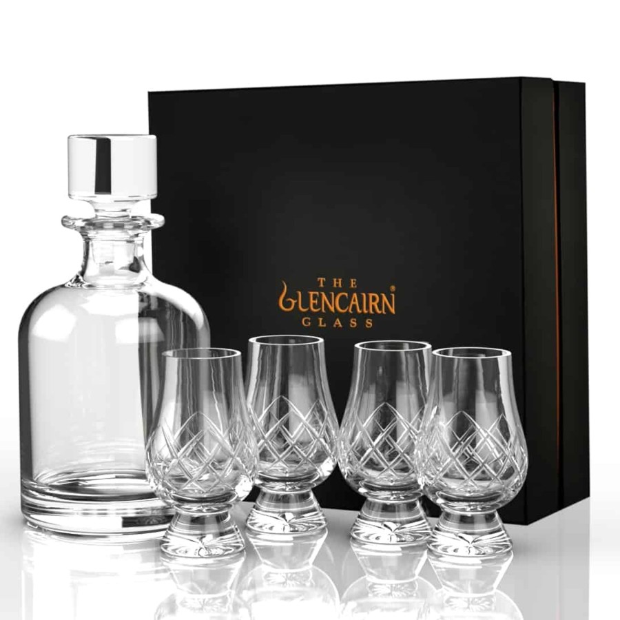 Glassware Glencairn Crystal | Glencairn Whisky Decanter Gift Set With Cut Glasses