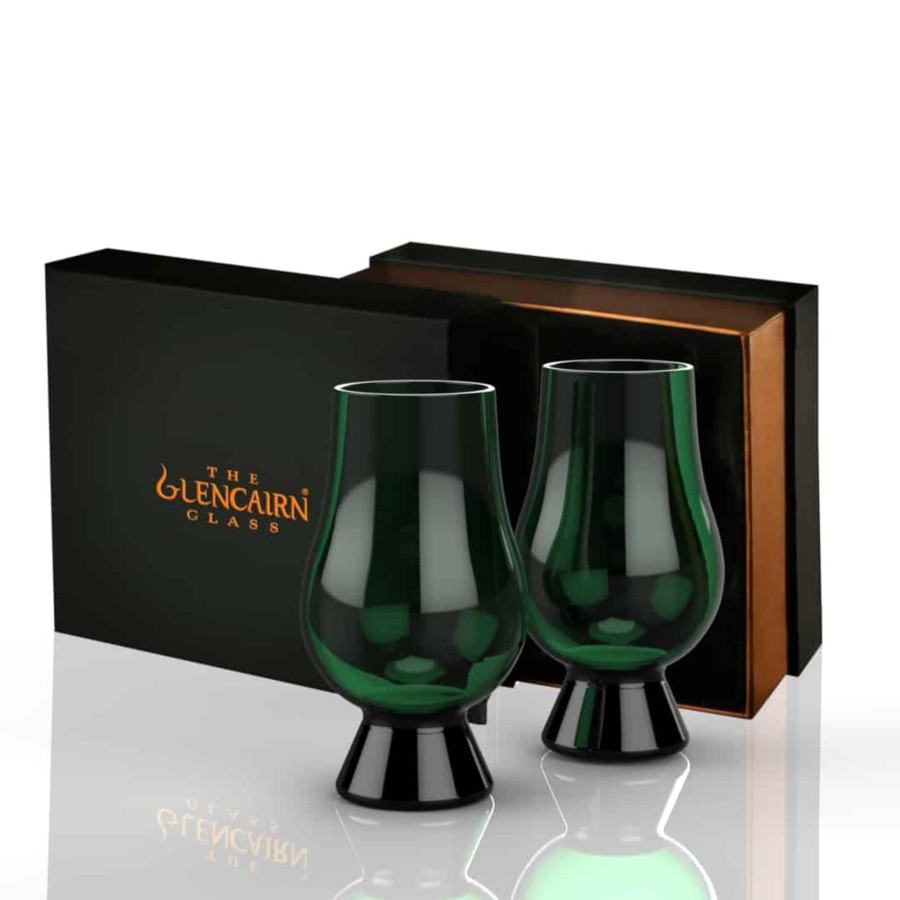 Glassware Glencairn Crystal | Green Glencairn Gift Set Of 2