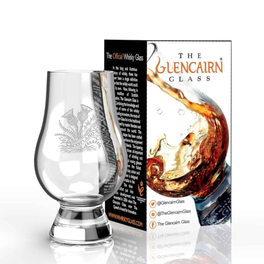 Glassware Glencairn Crystal | Glencairn Glass - Thistle Ribbon