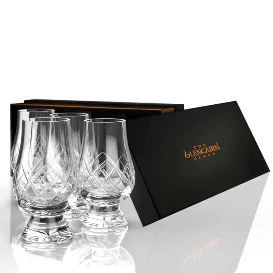 Glassware Glencairn Crystal | Cut Glencairn Glass Gift Set Of 4